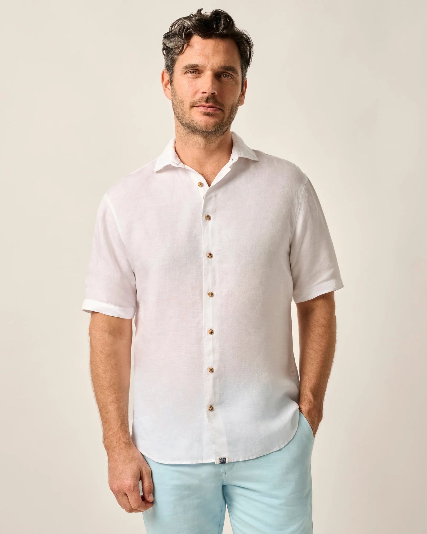 Gianni Short Sleeve Hangin' Out Linen Shirt