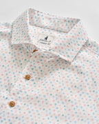 Linen Blend Short Sleeve Button Down Shirt - Cash Bar Print
