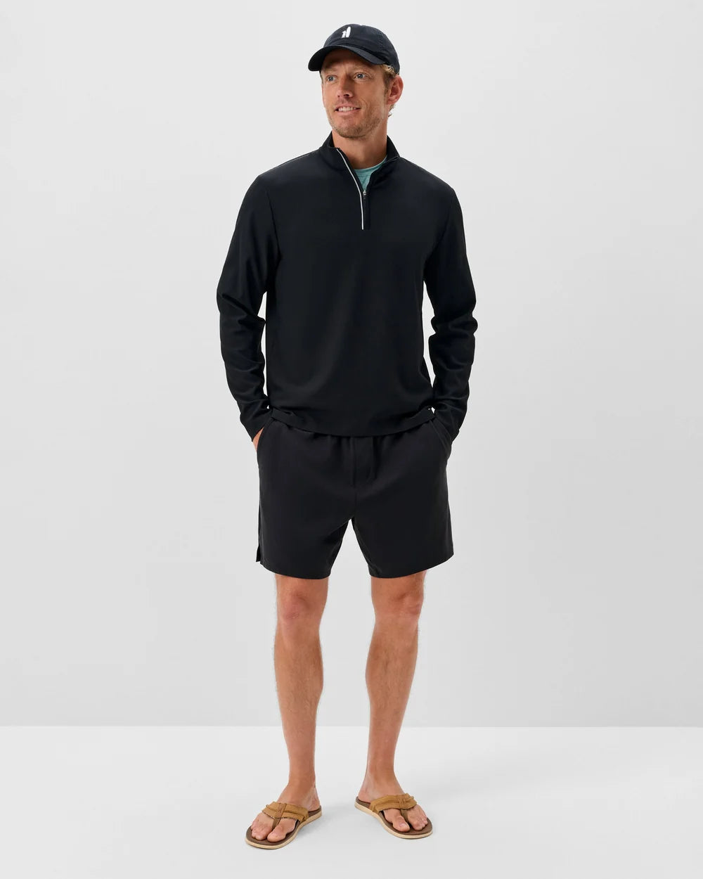 Hoppin Ribbed Knit Performance Quarter Zip Pullover