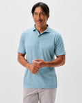 Slub Cotton Blend Polo - Starnes Heathered