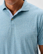 Slub Cotton Blend Polo - Starnes Heathered