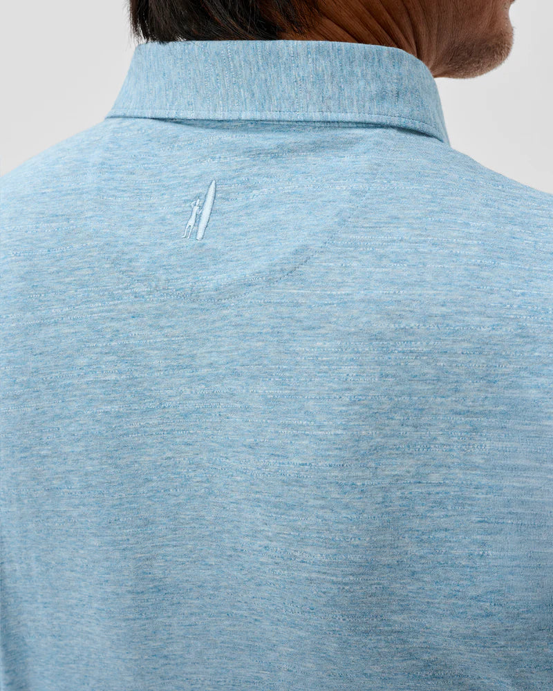 Slub Cotton Blend Polo - Starnes Heathered