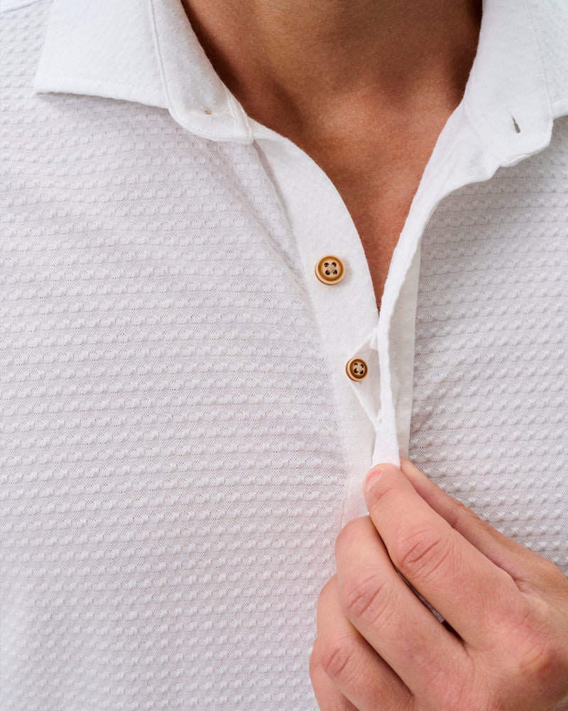 Surfsucker Knit Short Sleeve Button Down Shirt - Stretch Knit Solid