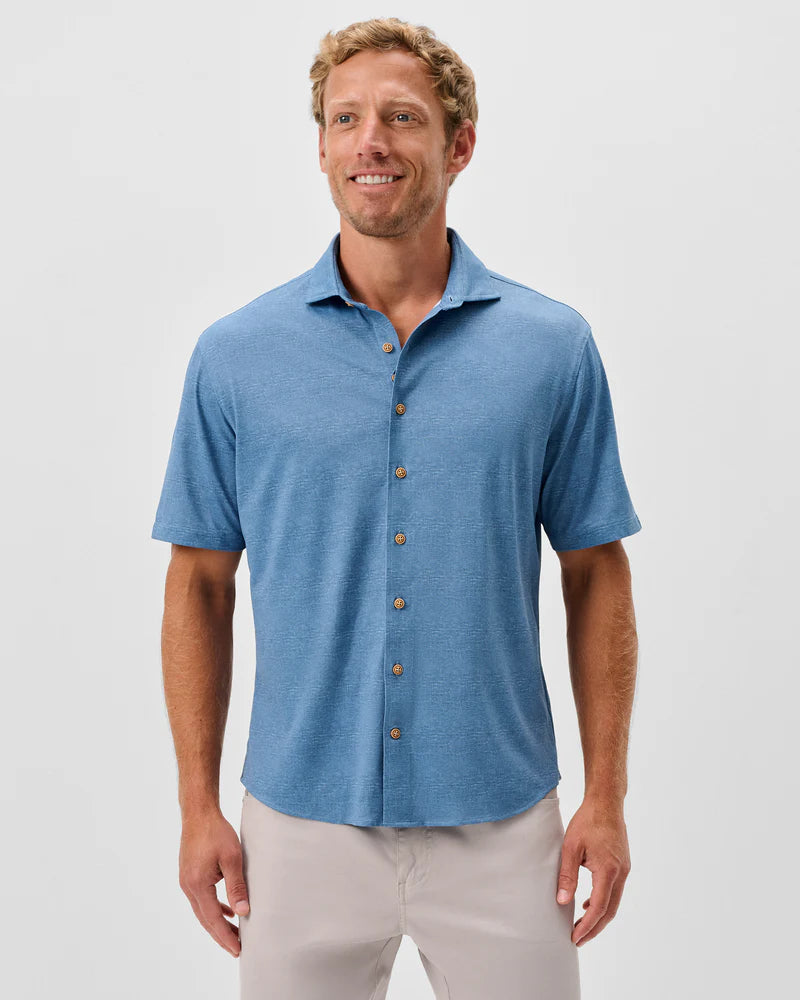 Breck Printed Mesh Short Sleeve Shirt