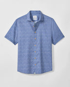 Patel Printed Slub Cotton Short Sleeve Button Down