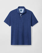 Slub Cotton Blend Polo - Starnes Heathered