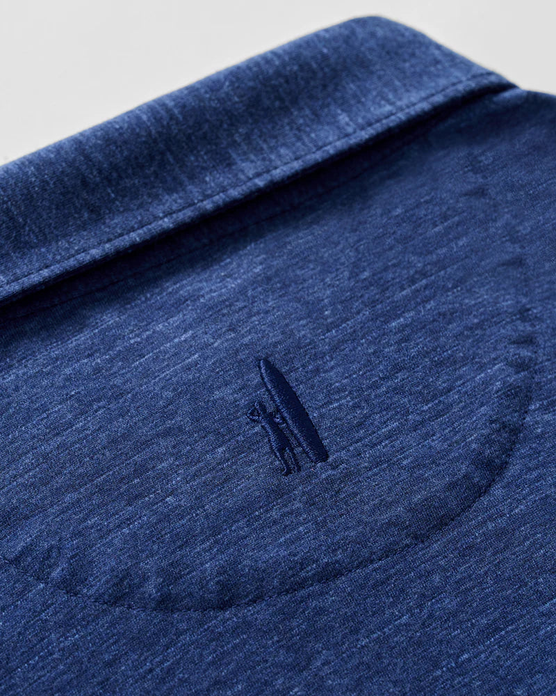 Slub Cotton Blend Polo - Starnes Heathered