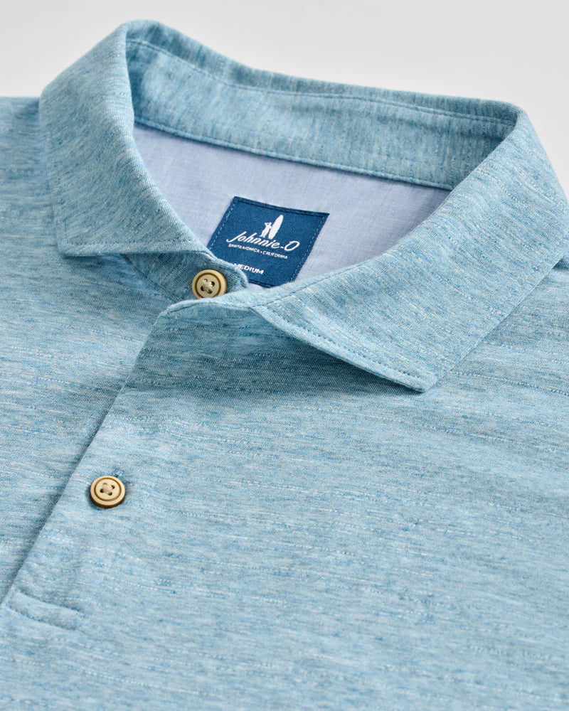 Slub Cotton Blend Polo - Starnes Heathered