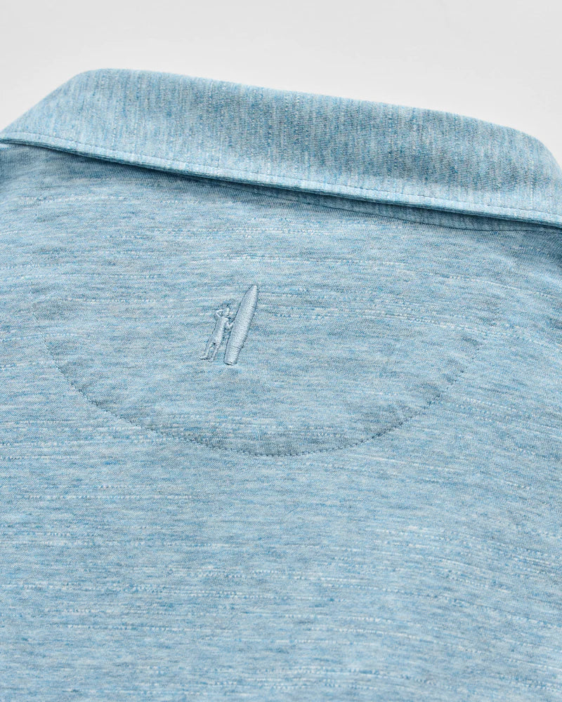 Slub Cotton Blend Polo - Starnes Heathered