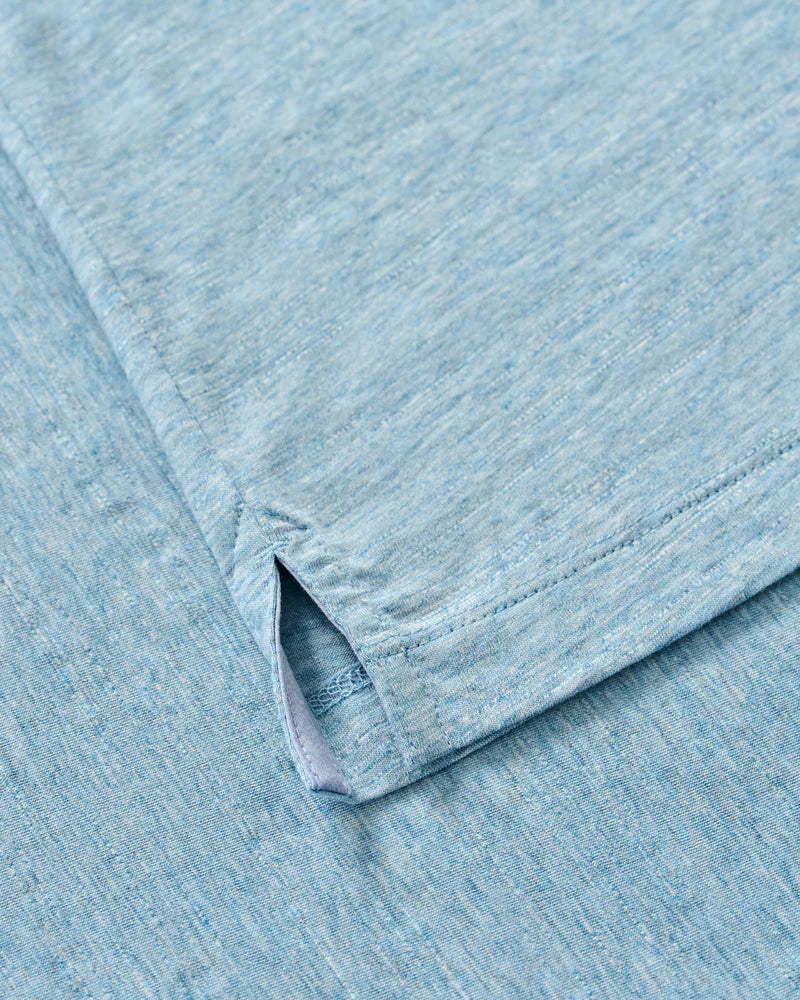 Slub Cotton Blend Polo - Starnes Heathered