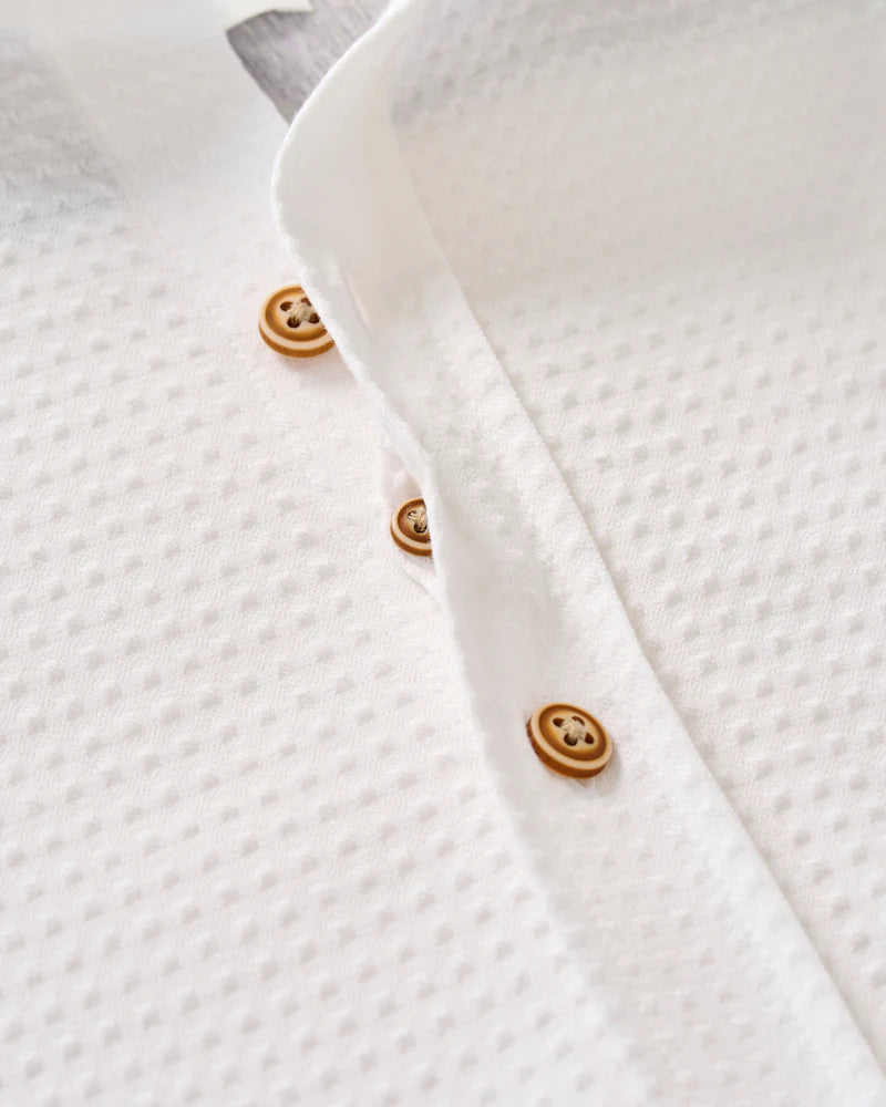 Surfsucker Knit Short Sleeve Button Down Shirt - Stretch Knit Solid