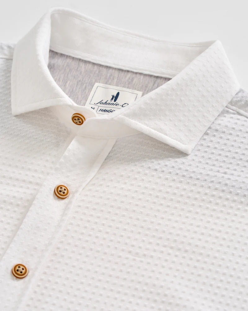 Surfsucker Knit Short Sleeve Button Down Shirt - Stretch Knit Solid