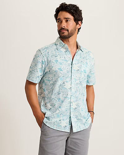 San Lucio Tides Villa Vista Stretch Knit Shirt