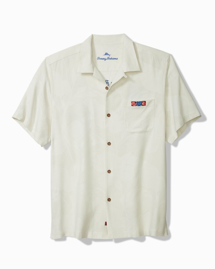 Sips and Stripes Forever Silk Camp Shirt