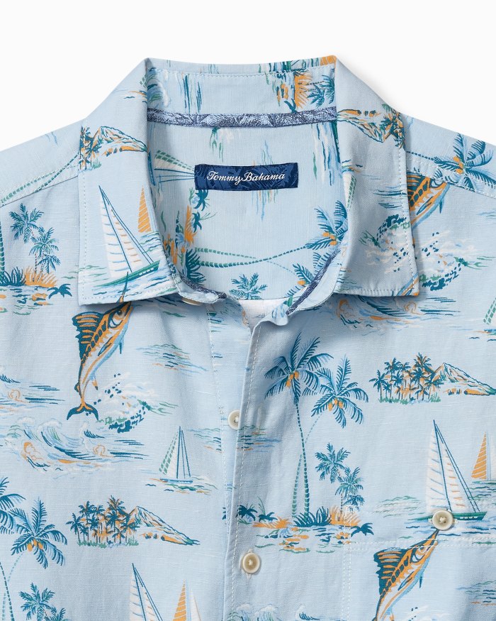 Sand Linen Sailfish Scenic Shirt