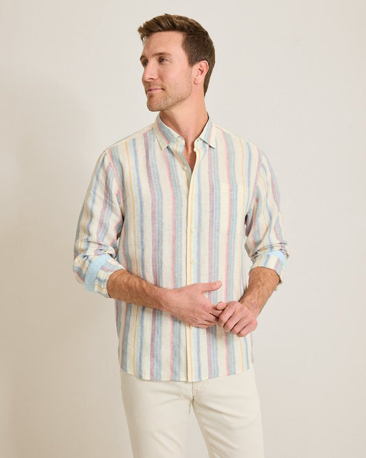 Las Mantas Stripe Linen Shirt