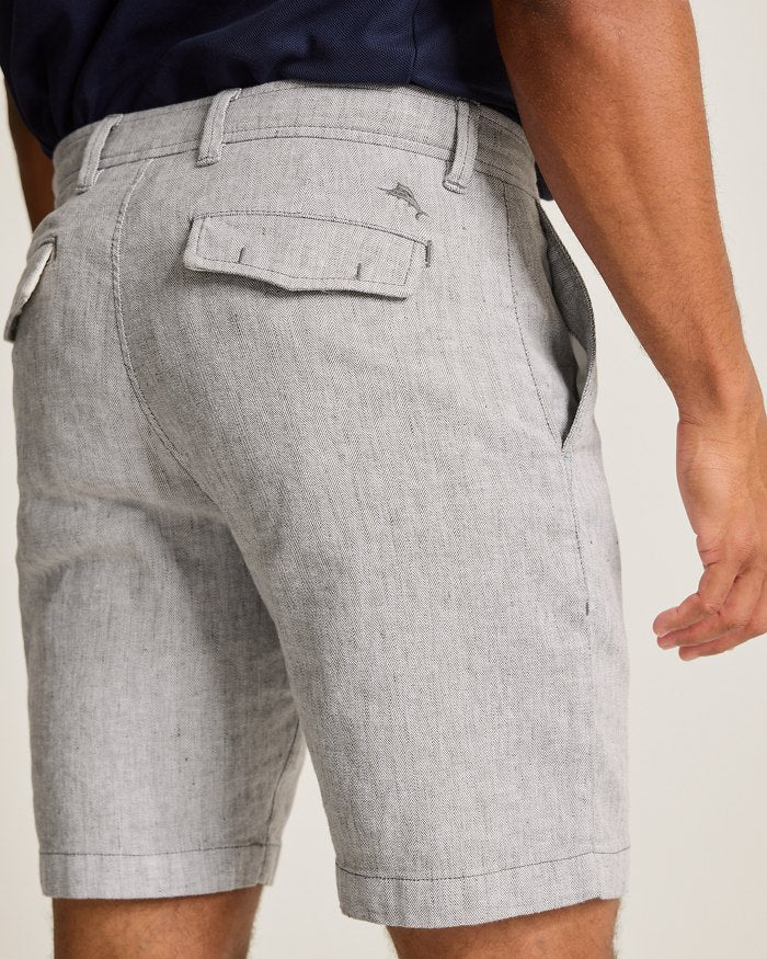 Beach Coast Stretch-Linen 9" Short