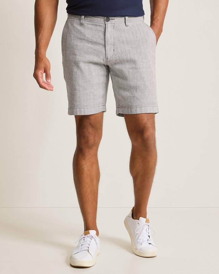 Beach Coast Stretch-Linen 9" Short