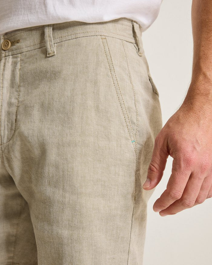 Beach Coast Stretch-Linen 9" Short