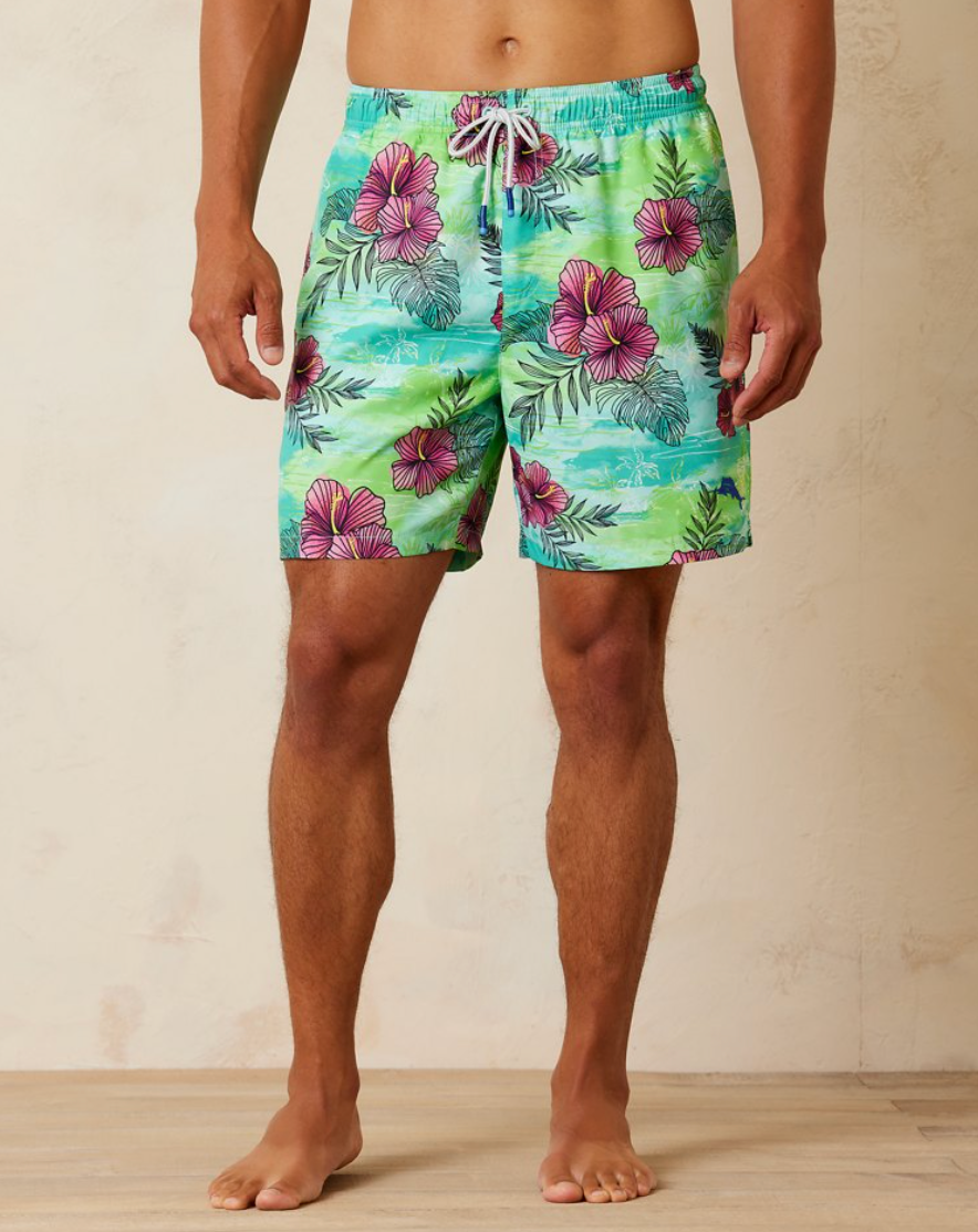 Naples Fresco Blooms Swim Trunks