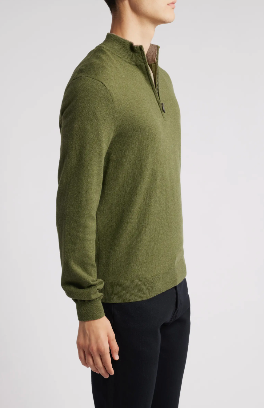 Cotton Cashmere Quarter Zip