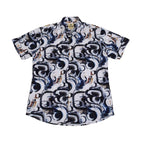 Abstract Circles Print Camp Shirt