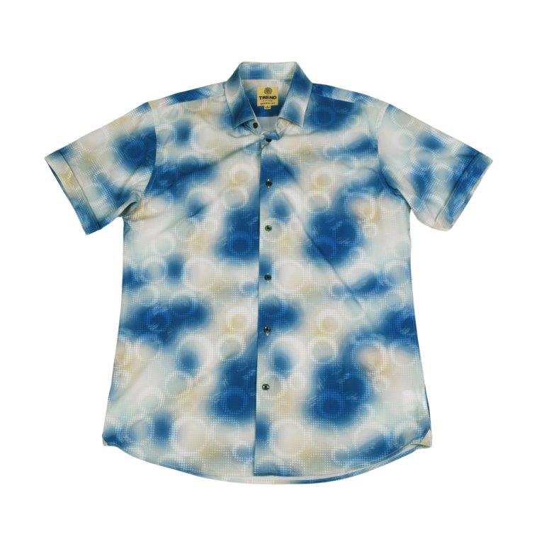Dots and Circles Print Camp Shirt