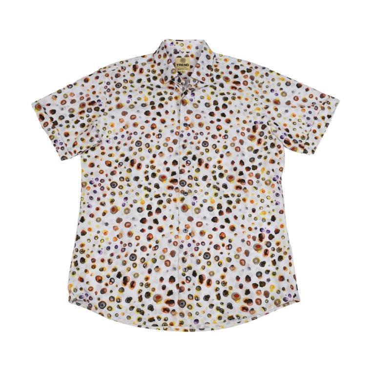 Floating Abstract Print Camp Shirt