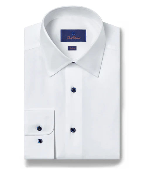 Blue Button Super Fine Twill Dress Shirt