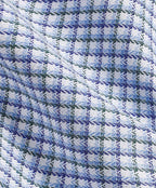 Blue & Green Herringbone Check Dress Shirt