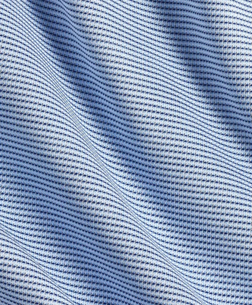 Sky & Navy Micro Twill Stretch Dress Shirt
