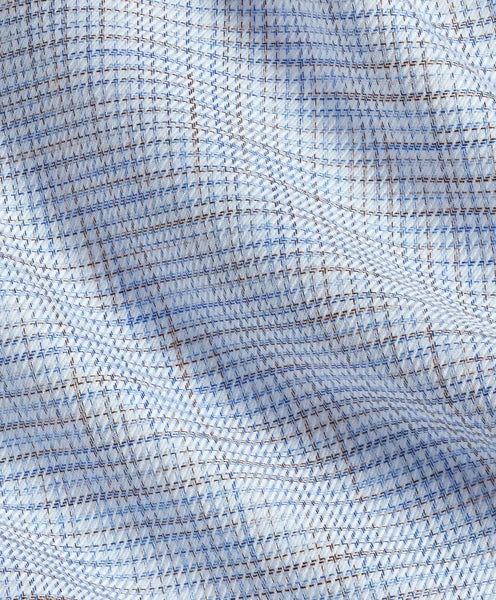Blue & Chocolate Multi Check Dress Shirt