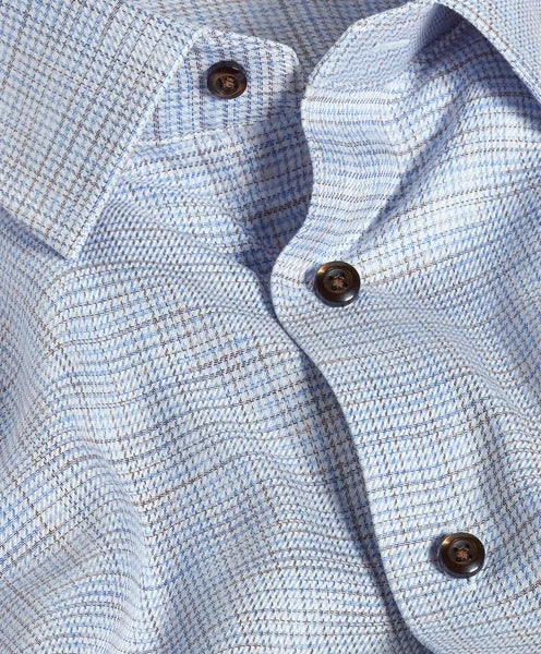 Blue & Chocolate Multi Check Dress Shirt