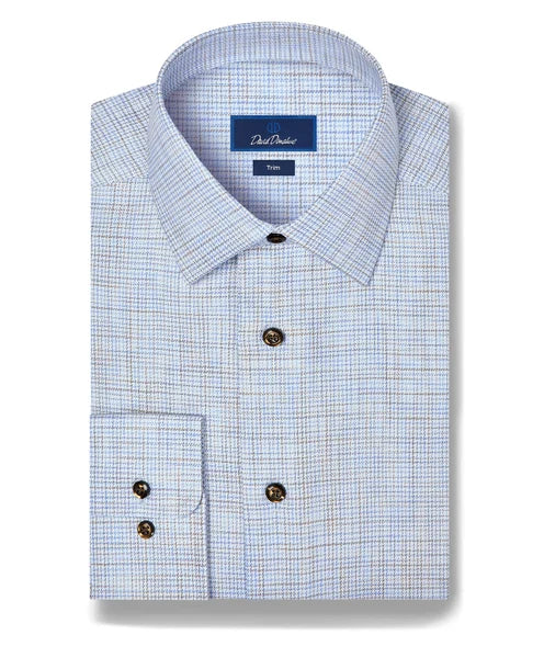 Blue & Chocolate Multi Check Dress Shirt