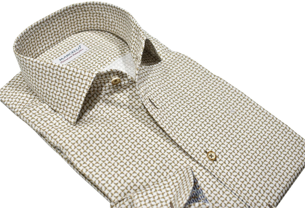 Tan Andrew Roll Collar Shirt