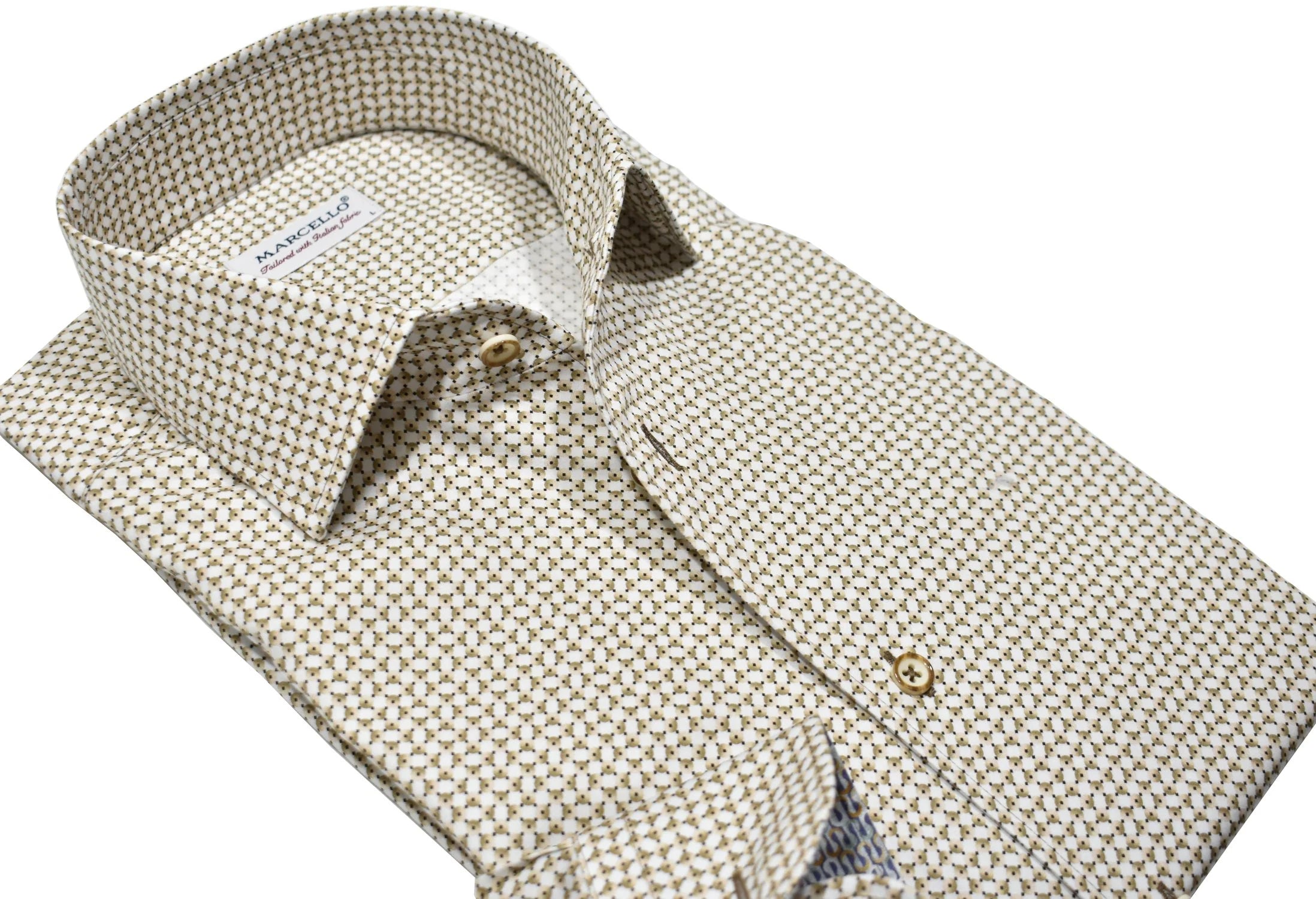 Tan Andrew Roll Collar Shirt