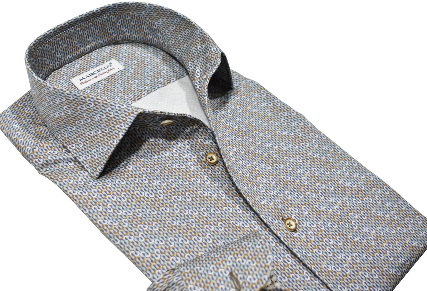 Python Swirl Roll Collar Sport Shirt