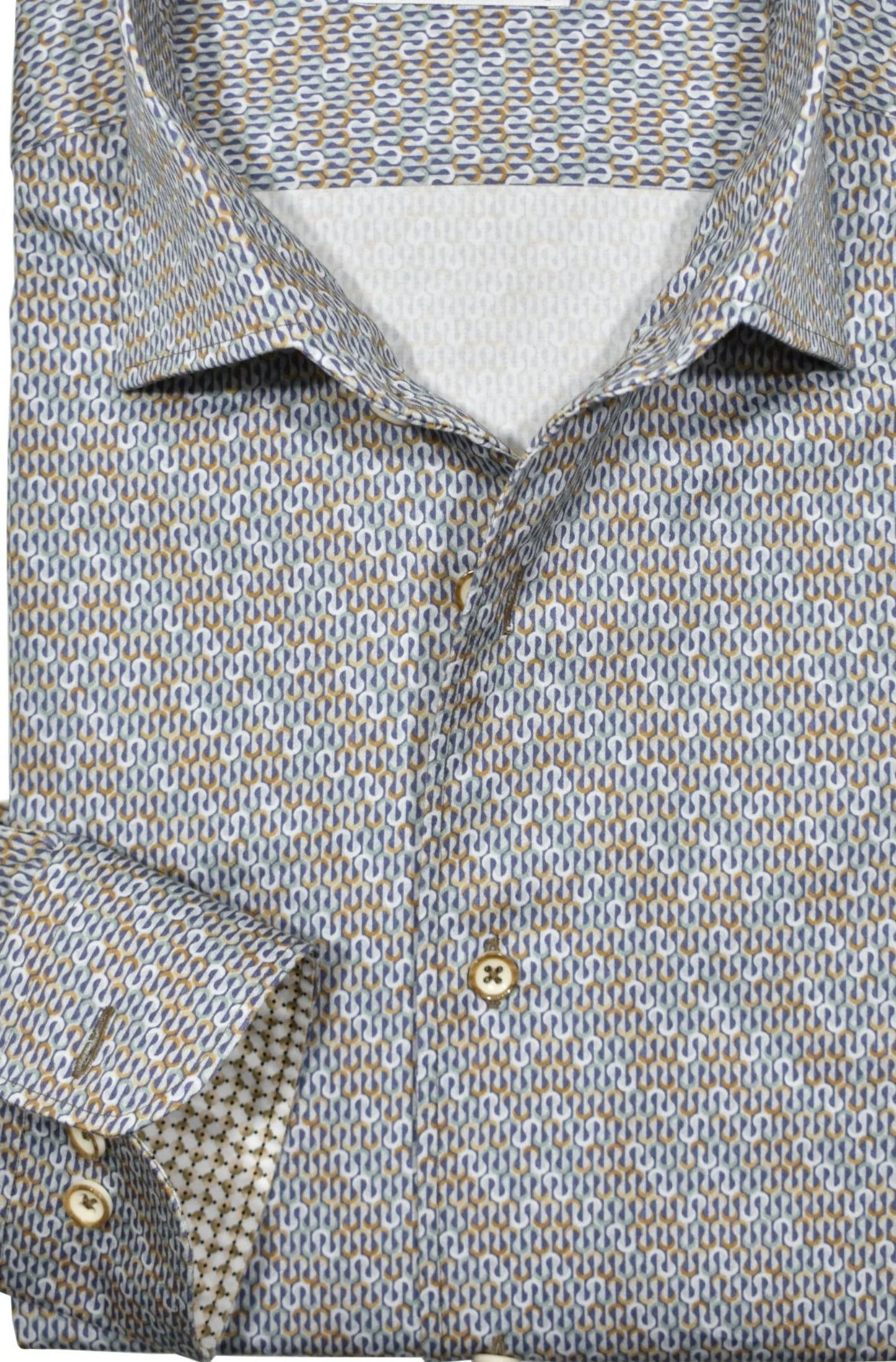 Python Swirl Roll Collar Sport Shirt