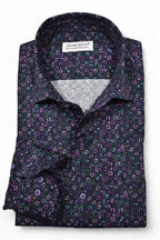 Jewel Toned Boxes Roll Collar Shirt