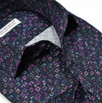Jewel Toned Boxes Roll Collar Shirt