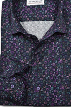 Jewel Toned Boxes Roll Collar Shirt