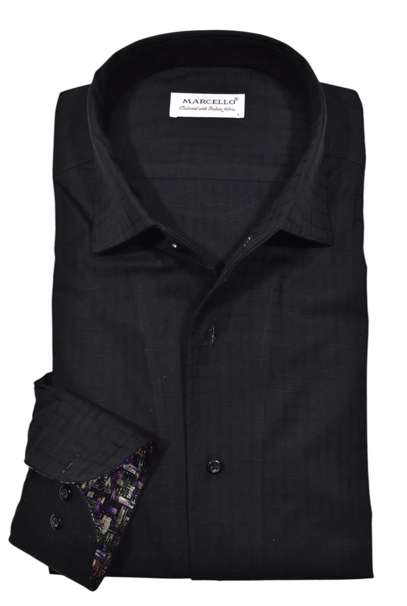Barney Black Sport Shirt