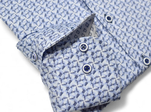 Shaded Perforation Sport Shirt