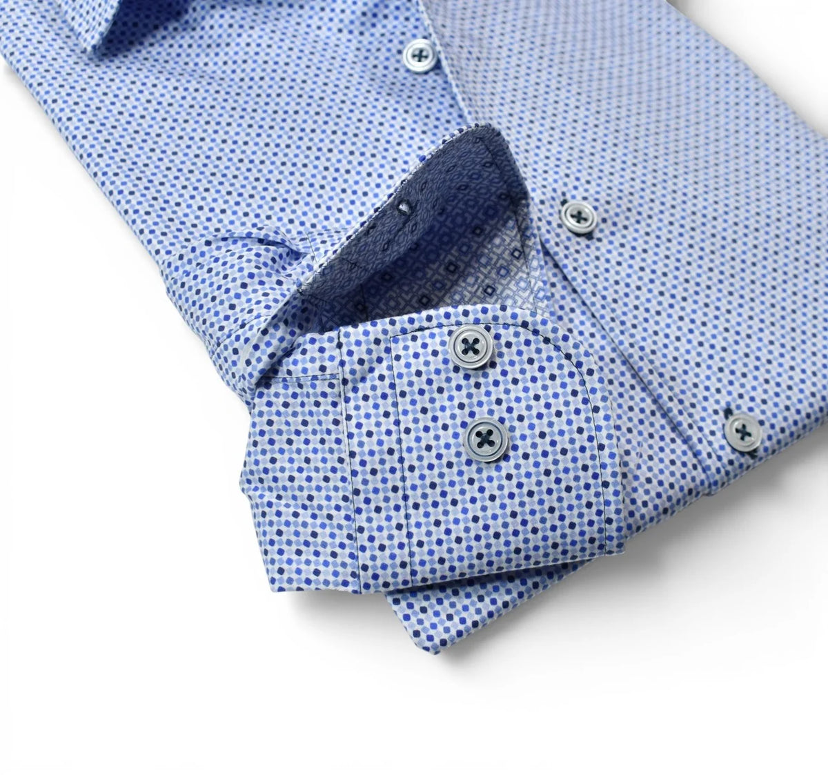 Delray Dotted Blues Sport Shirt
