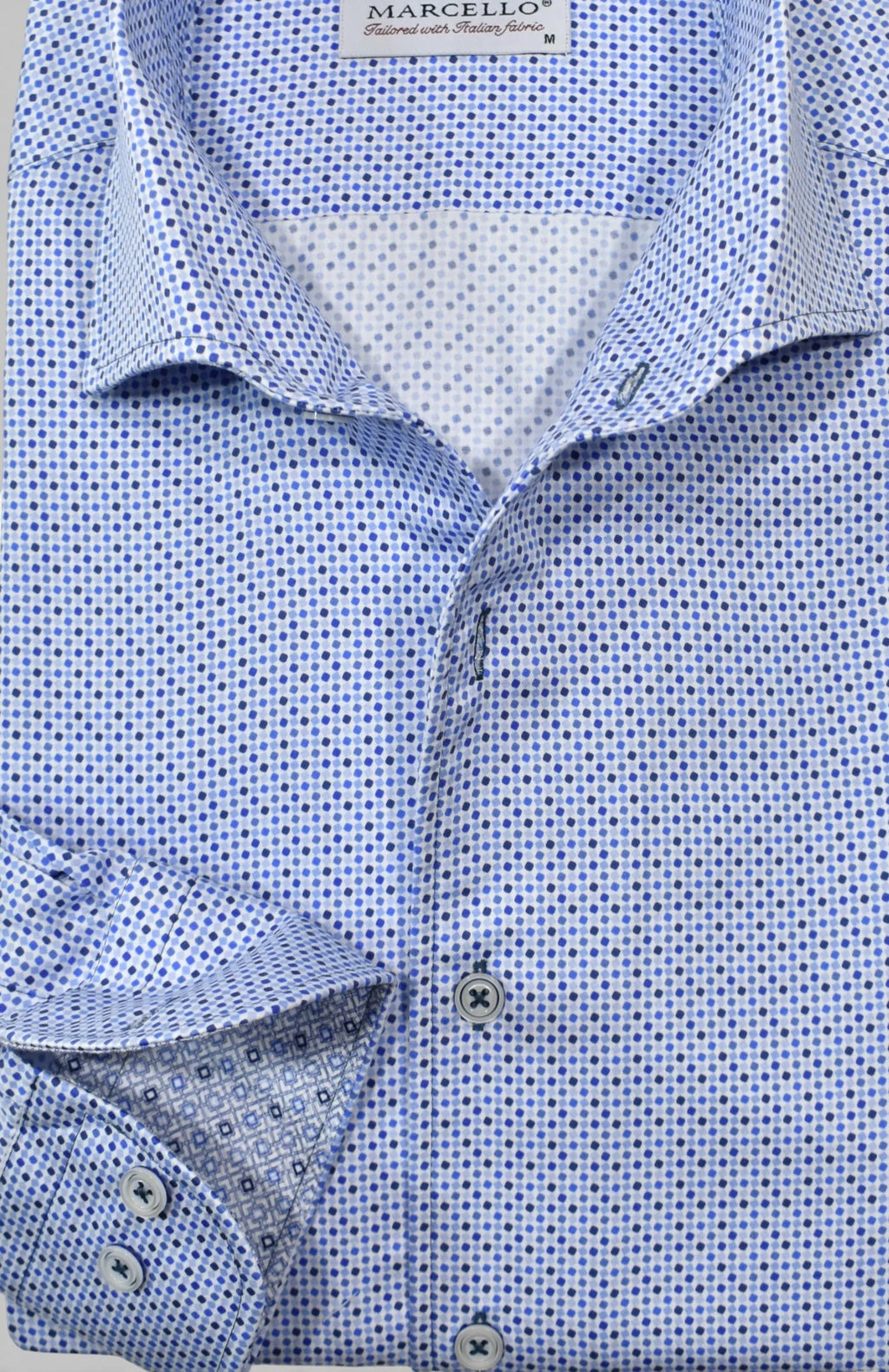 Delray Dotted Blues Sport Shirt