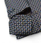 Ivory/Blue Circle Medallion Sport Shirt