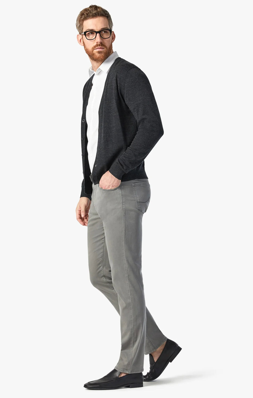 Charisma Relaxed Straight Pants in Pewter Twill