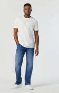 Marcus Slim Straight Leg Jeans - Mid Foggy Feather Blue