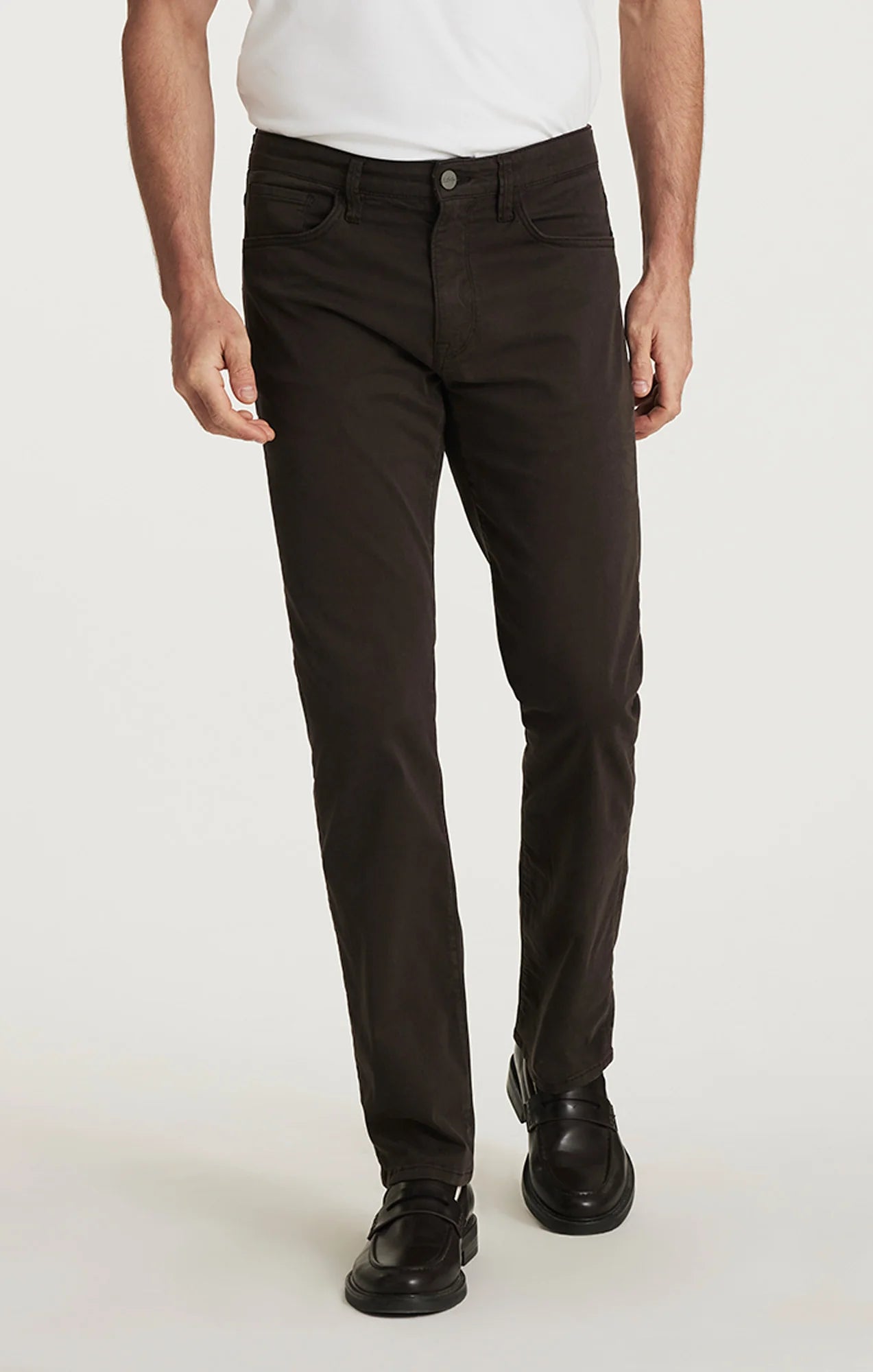 Charisma Relaxed Straight Pants in Brunette Twill - Faded