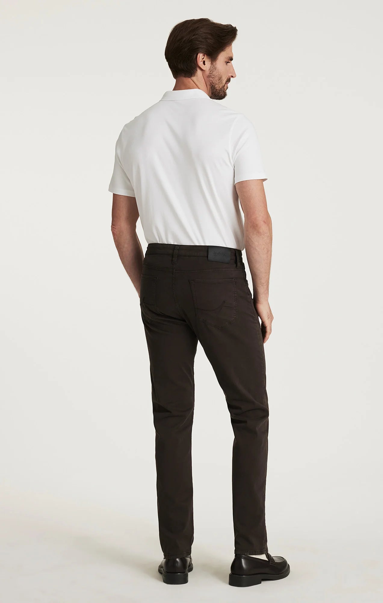 Charisma Relaxed Straight Pants in Brunette Twill - Faded